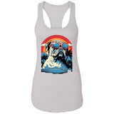 Summertime Bulldog Ladies Ideal Racerback Tank
