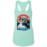 Summertime Bulldog Ladies Ideal Racerback Tank
