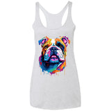 Bulldog Artzy Ladies' Triblend Racerback Tank