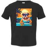 Bulldog Aloha Toddler Jersey T-Shirt
