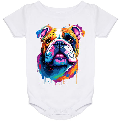 Bulldog Artzy Baby Onesie 24 Month