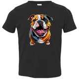 Bulldog Cheesy Toddler Jersey T-Shirt