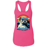 Summertime Bulldog Ladies Ideal Racerback Tank