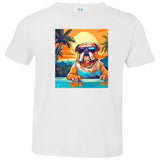 Bulldog Aloha Toddler Jersey T-Shirt
