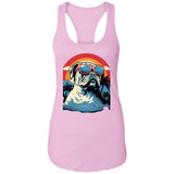Summertime Bulldog Ladies Ideal Racerback Tank