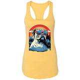 Summertime Bulldog Ladies Ideal Racerback Tank