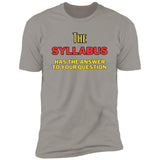 Syllabus Premium Short Sleeve T-Shirt for Teachers