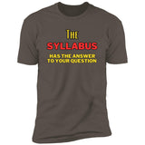 Syllabus Premium Short Sleeve T-Shirt for Teachers
