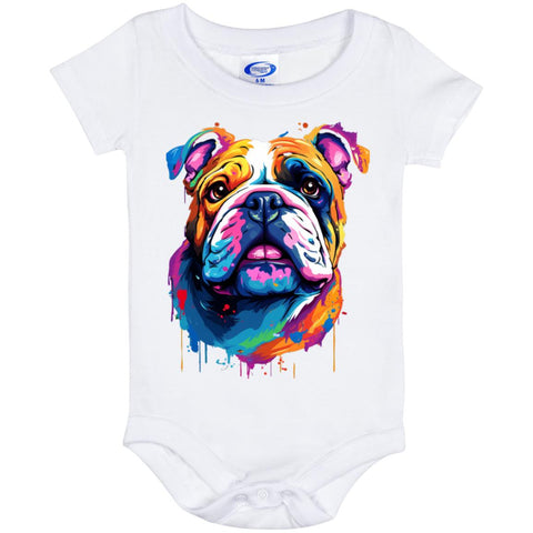 Bulldog Artzy Baby Onesie 6 Month