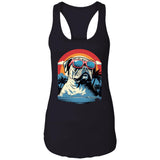 Summertime Bulldog Ladies Ideal Racerback Tank
