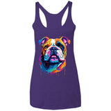 Bulldog Artzy Ladies' Triblend Racerback Tank