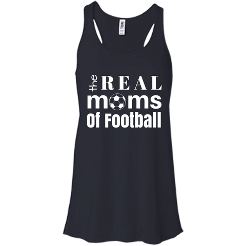 Real Football Moms Flowy Racerback Tank