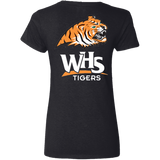 WHSTigers-Wht Ladies' 5.3 oz. V-Neck T-Shirt