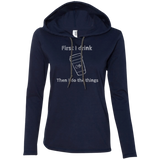 Coffee First Ladies LS T-Shirt Hoodie
