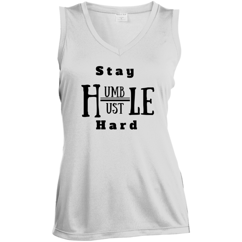 Hustle Ladies Sleeveless Moisture Absorbing V-Neck