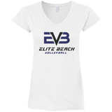 G64VL Gildan Ladies' Fitted Softstyle 4.5 oz V-Neck T-Shirt