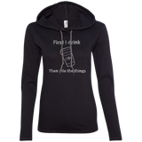 Coffee First Ladies LS T-Shirt Hoodie