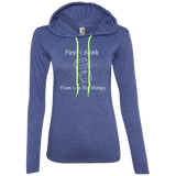 Coffee First Ladies LS T-Shirt Hoodie