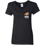 WHSTigers-Wht Ladies' 5.3 oz. V-Neck T-Shirt